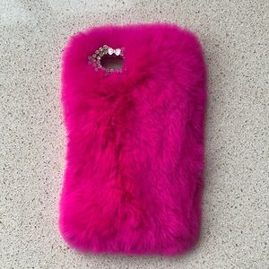 Furry hot pink iPhone6/6s case